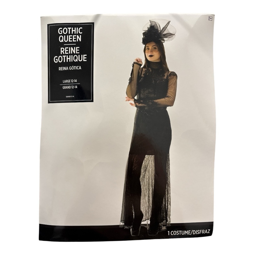 NWT Gothic Queen Adult Costume Fancy Halloween Women Large 12-14 Modern Hero